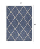 5' X 7' Blue And Gray Indoor Outdoor Area Rug - Homeroots - Flyclothing LLC