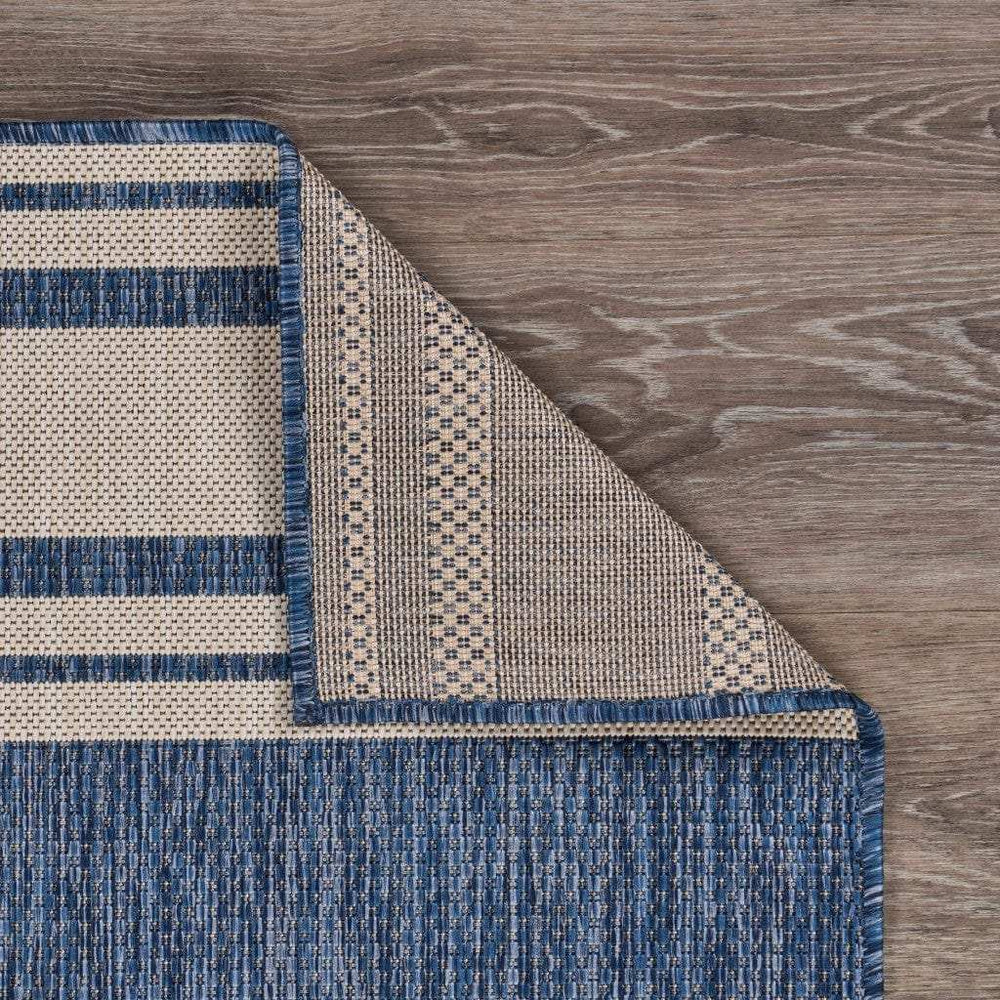 2' X 3' Blue And Gray Indoor Outdoor Area Rug - Homeroots - Flyclothing LLC