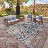 3' X 5' Blue And Gray Indoor Outdoor Area Rug - Homeroots - Flyclothing LLC