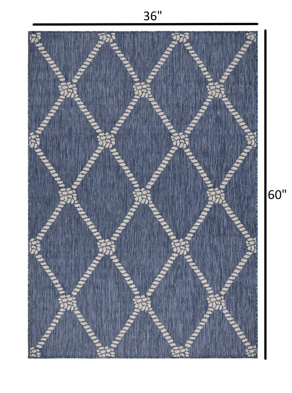 3' X 5' Blue And Gray Indoor Outdoor Area Rug - Homeroots - Flyclothing LLC