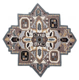 5’ Gray and Beige Medallion Area Rug - Homeroots - Flyclothing LLC