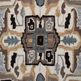 7' Gray and Beige Medallion Area Rug - Homeroots - Flyclothing LLC