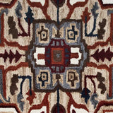 5’ Maroon and Gray Medallion Area Rug - Homeroots - Flyclothing LLC