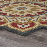 6' Red Round Wool Hand Tufted Area Rug - Homeroots - Flyclothing LLC