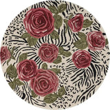 4' Round Red Rose Bed Area Rug - Homeroots - Flyclothing LLC