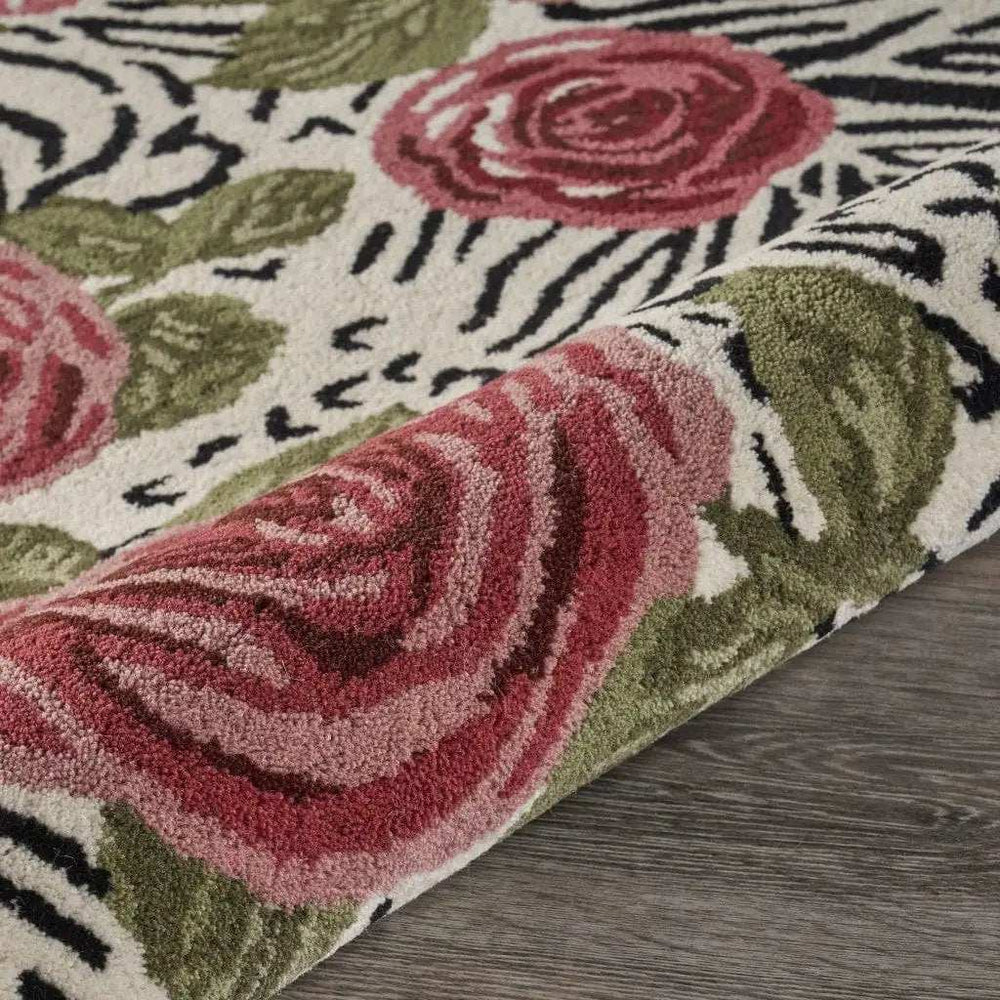 6' Rose Round Wool Hand Tufted Area Rug - Homeroots - Flyclothing LLC