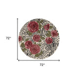 6' Rose Round Wool Hand Tufted Area Rug - Homeroots - Flyclothing LLC