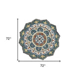 6' Green Round Wool Hand Tufted Area Rug - Homeroots - Flyclothing LLC