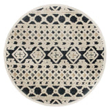 6' Blue And Ivory Round Wool Hand Tufted Area Rug - Homeroots - Flyclothing LLC