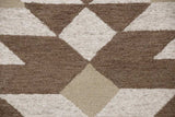 4' Round Brown Bohemian Geometric Area Rug - Homeroots - Flyclothing LLC