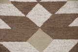 6' Brown And Ivory Round Wool Hand Tufted Area Rug - Homeroots - Flyclothing LLC