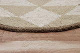 6' Brown And Ivory Round Wool Hand Tufted Area Rug - Homeroots - Flyclothing LLC