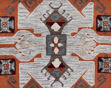 4' Round Terracotta Tribal Area Rug - Homeroots - Flyclothing LLC