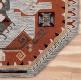 6' Round Terracotta Tribal Area Rug - Homeroots - Flyclothing LLC