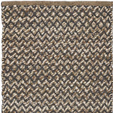 6' Natural and Gray Chevron Hand Woven Jute Runner Rug - Homeroots - Flyclothing LLC