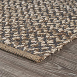 6' Natural and Gray Chevron Hand Woven Jute Runner Rug - Homeroots - Flyclothing LLC