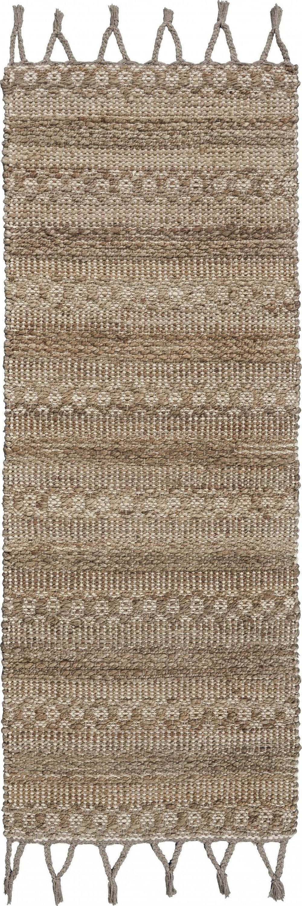 3' x 4' Tan Bohemian Tasseled Area Rug - Homeroots - Flyclothing LLC