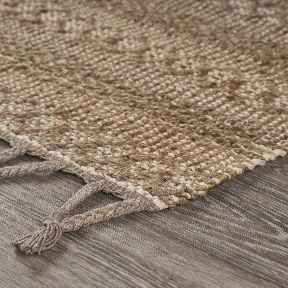 3' x 4' Tan Bohemian Tasseled Area Rug - Homeroots - Flyclothing LLC