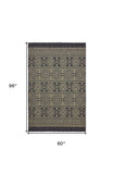 5' X 8' Brown And Black Indoor Outdoor Area Rug - Homeroots - Flyclothing LLC