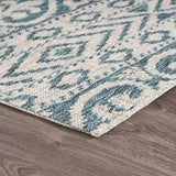 5' X 8' Blue And White Indoor Outdoor Area Rug - Homeroots - Flyclothing LLC