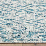 5' X 8' Blue And White Indoor Outdoor Area Rug - Homeroots - Flyclothing LLC