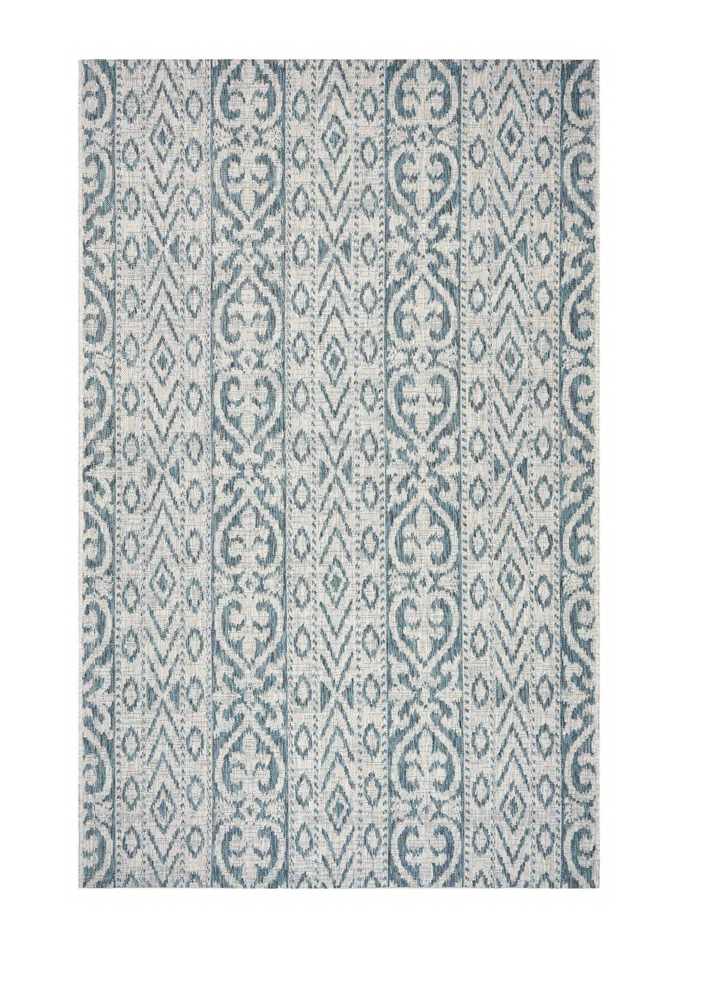 5' X 8' Blue And White Indoor Outdoor Area Rug - Homeroots - Flyclothing LLC