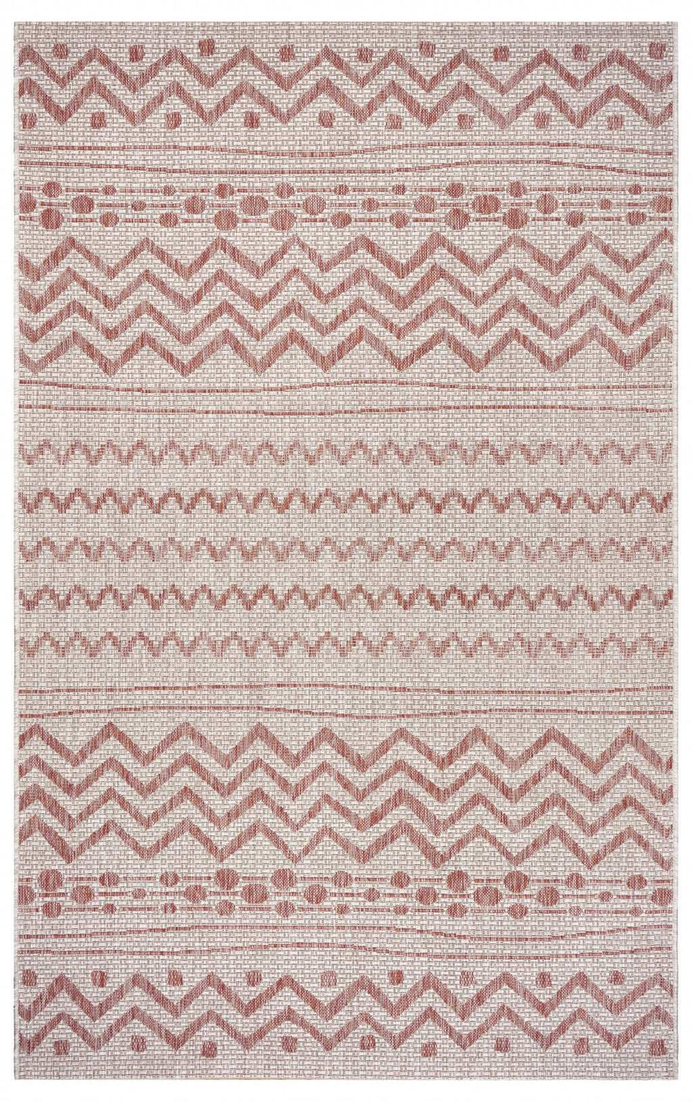 5' X 8' Beige Indoor Outdoor Area Rug - Homeroots - Flyclothing LLC