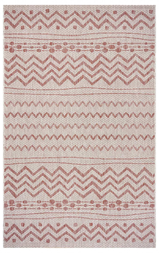 5' X 8' Beige Indoor Outdoor Area Rug - Homeroots - Flyclothing LLC