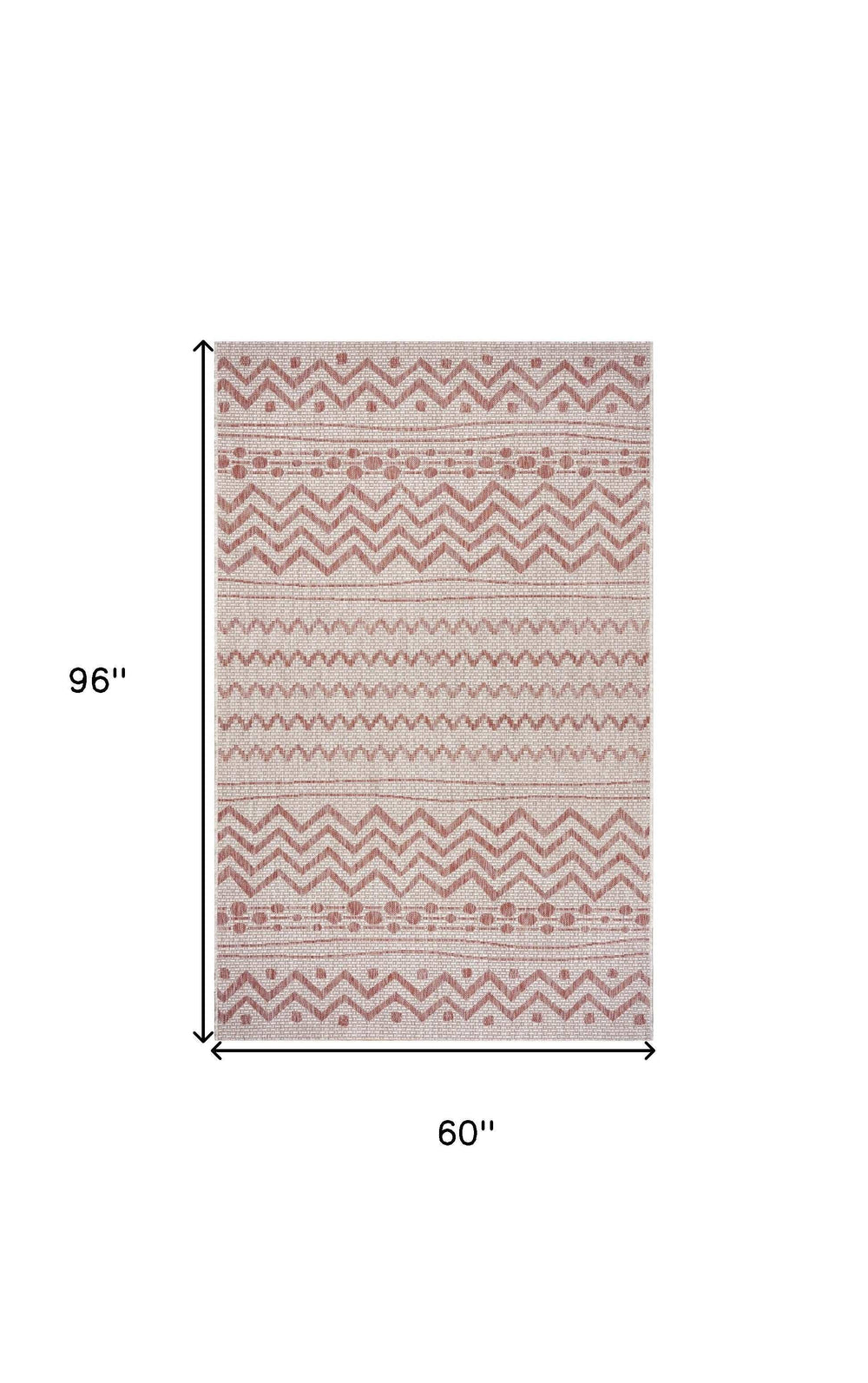5' X 8' Beige Indoor Outdoor Area Rug - Homeroots - Flyclothing LLC