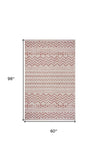 5' X 8' Beige Indoor Outdoor Area Rug - Homeroots - Flyclothing LLC