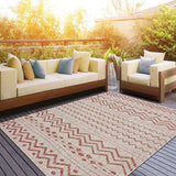 8' X 10' Beige Indoor Outdoor Area Rug - Homeroots - Flyclothing LLC
