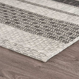 2' X 3' Gray And Black Indoor Outdoor Area Rug - Homeroots - Flyclothing LLC