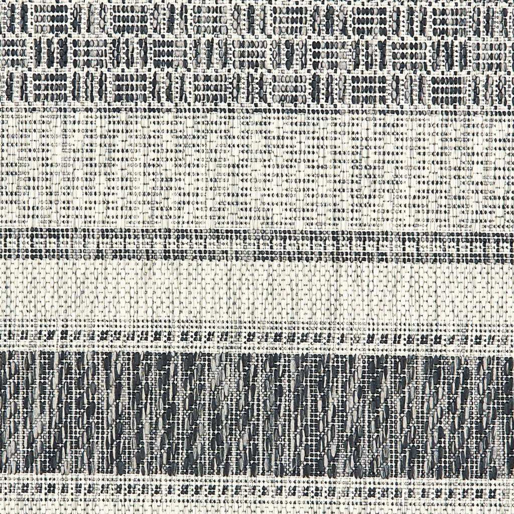 5' X 8' Gray And Black Indoor Outdoor Area Rug - Homeroots - Flyclothing LLC