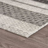 5' X 8' Gray And Black Indoor Outdoor Area Rug - Homeroots - Flyclothing LLC