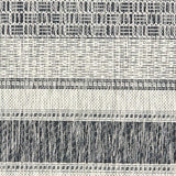 8' X 10' Gray And Black Indoor Outdoor Area Rug - Homeroots - Flyclothing LLC