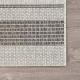 8' X 10' Gray And Black Indoor Outdoor Area Rug - Homeroots - Flyclothing LLC