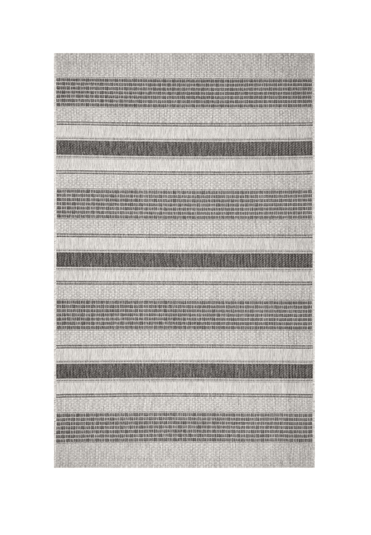 8' X 10' Gray And Black Indoor Outdoor Area Rug - Homeroots - Flyclothing LLC