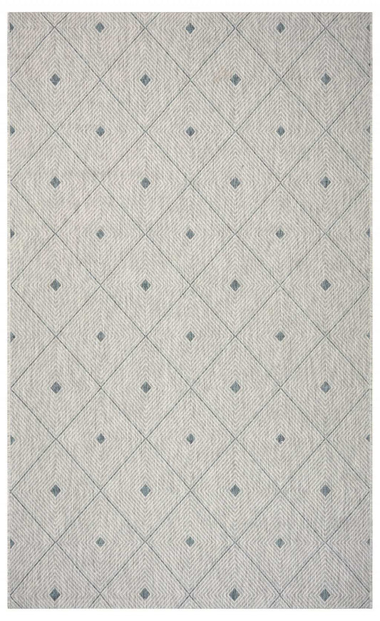 2' X 3' Blue And Gray Indoor Outdoor Area Rug - Homeroots - Flyclothing LLC