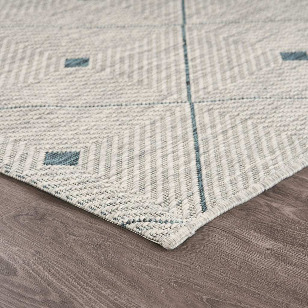 5' X 8' Blue And Gray Indoor Outdoor Area Rug - Homeroots - Flyclothing LLC