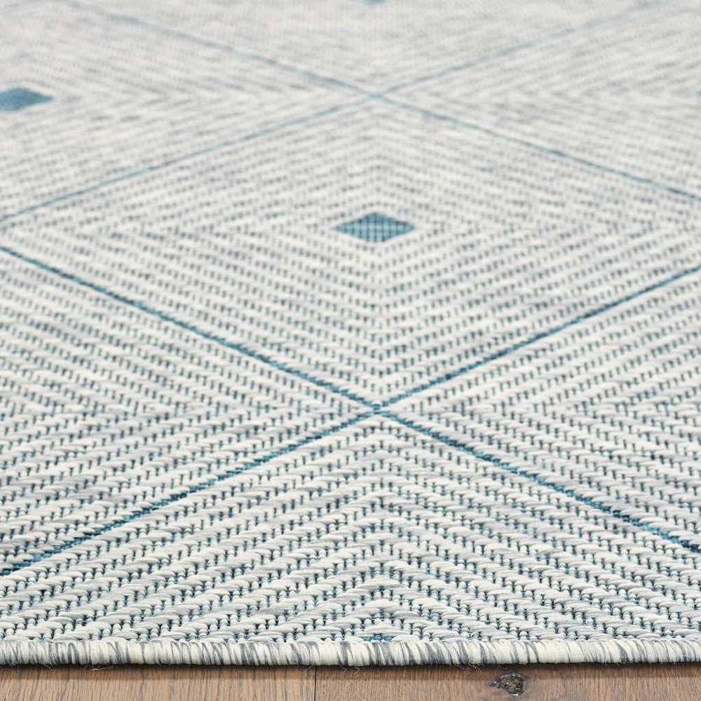 5' X 8' Blue And Gray Indoor Outdoor Area Rug - Homeroots - Flyclothing LLC