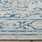 8' X 10' Blue And Gray Indoor Outdoor Area Rug - Homeroots - Flyclothing LLC