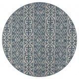 8' X 8' Blue And Gray Indoor Outdoor Area Rug - Homeroots - Flyclothing LLC