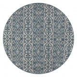 8' X 8' Blue And Gray Indoor Outdoor Area Rug - Homeroots - Flyclothing LLC