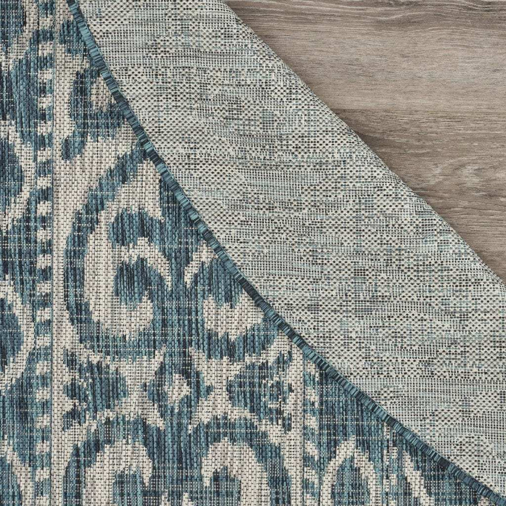 8' X 8' Blue And Gray Indoor Outdoor Area Rug - Homeroots - Flyclothing LLC