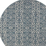 8' X 8' Blue And Gray Indoor Outdoor Area Rug - Homeroots - Flyclothing LLC