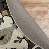 7' Gray Round Wool Hand Hooked Handmade Area Rug - Homeroots - Flyclothing LLC