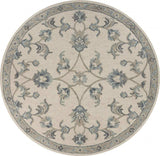 5' Light Blue Round Wool Hand Tufted Area Rug - Homeroots - Flyclothing LLC