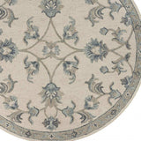 5' Light Blue Round Wool Hand Tufted Area Rug - Homeroots - Flyclothing LLC