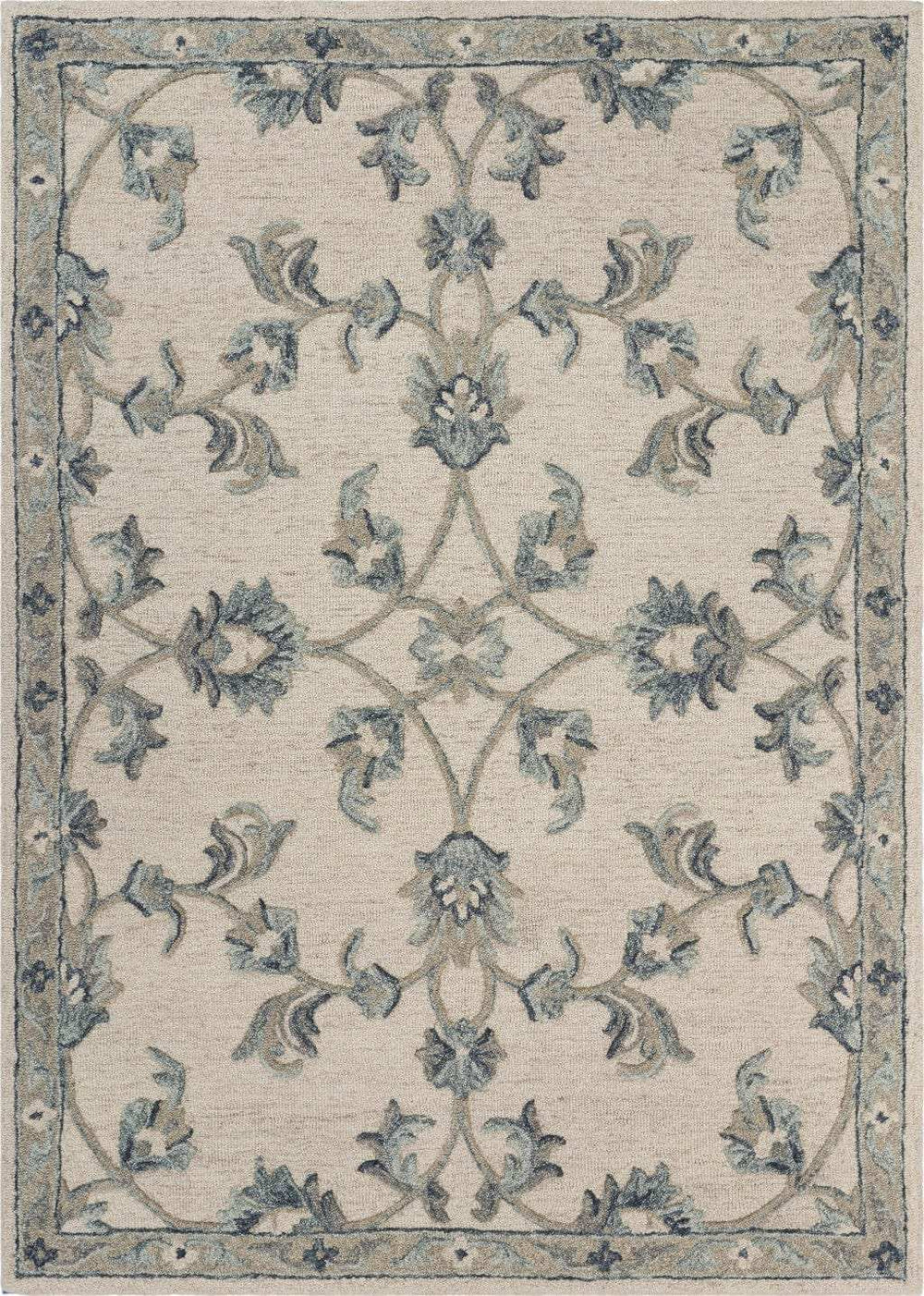 5' X 7' Light Blue Wool Hand Tufted Area Rug - Homeroots - Flyclothing LLC