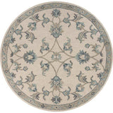 7' Light Blue Round Wool Hand Tufted Area Rug - Homeroots - Flyclothing LLC